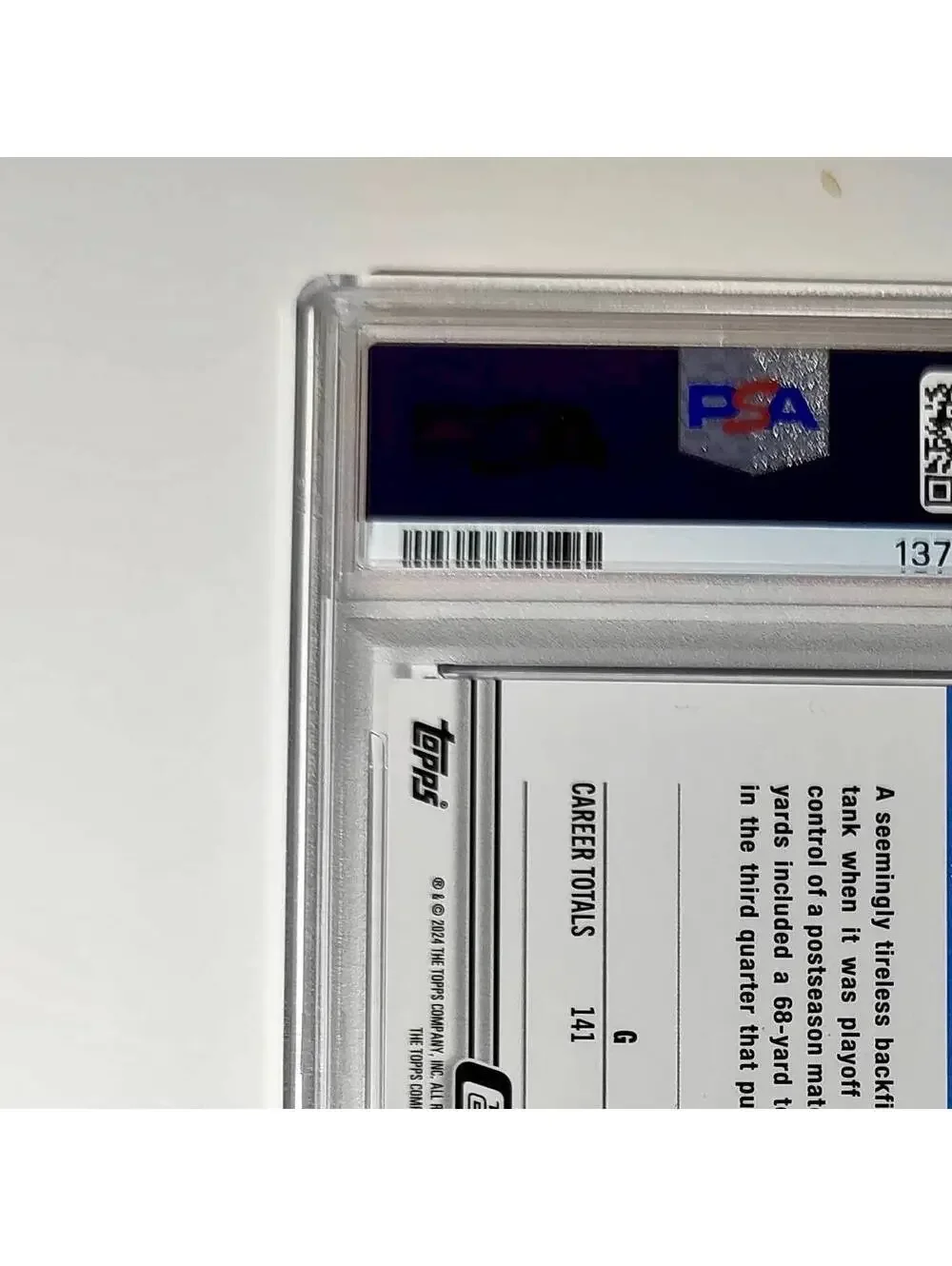 Eddie George 2023 Topps Chrome 012/250 #34 Purple Speckle Refractors PSA 9 Mint